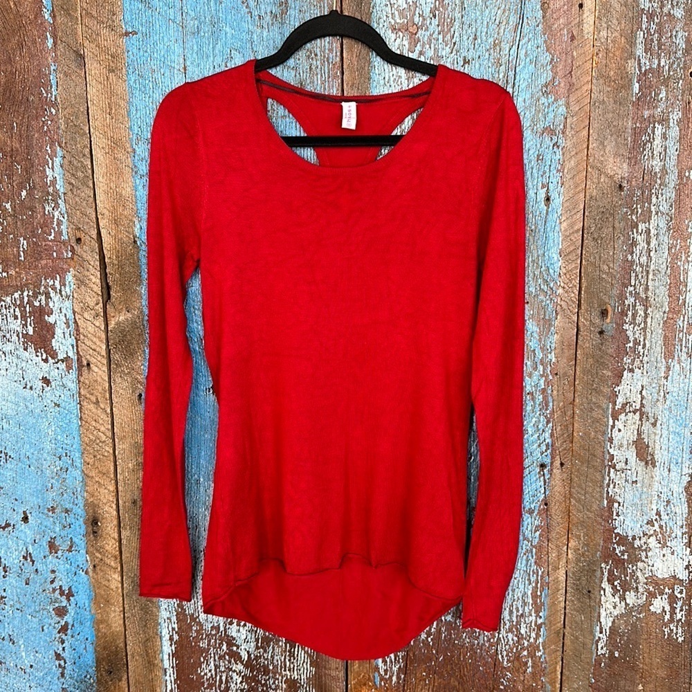 Soybu Yvette Tunic Knit Red Top Size M